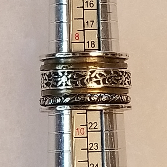 Silpada Sterling Silver & Brass Spinner Ring - Picture 9 of 12